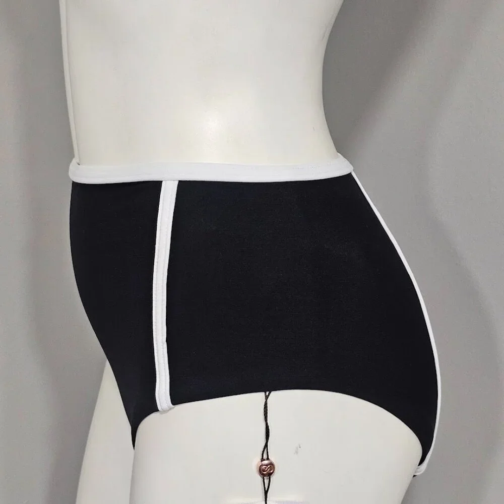 Calia Tipped High Rise Bikini Swim Bottoms - Picture 3 of 8